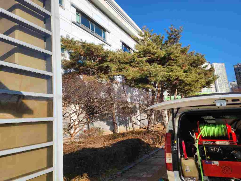 성동구 건물 외부 고압세척 작업